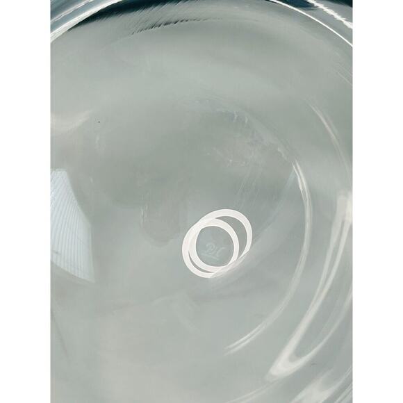 Princess House Crystal Chip & Dip Bowl Heritage Collection #401 Etched X Pattern - Picture 5 of 11